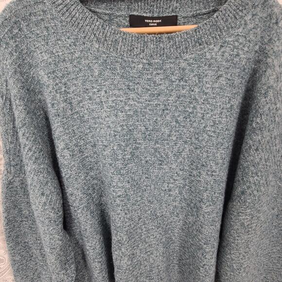 Vero Moda VMBOOM women's knitted green sweater Size 1X Office Cozycore Caboncore - Picture 5 of 13